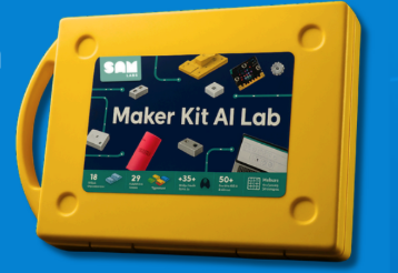 Valigetta gialla Maker Kit Ai Lab di SAM Labs